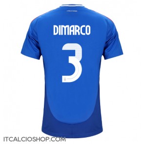 Italia Federico Dimarco #3 Prima Maglia Europei 2024 Manica Corta